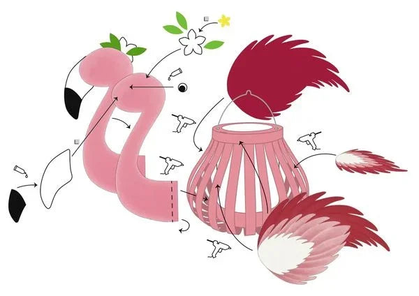 Laternenbastelset Flamingo - 18720008 URSUS