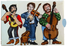 Lebende Karte zum Ziehen Musikanten