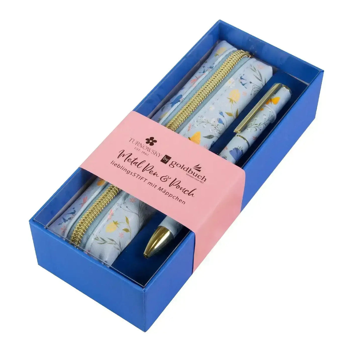 Lieblingsstift mit Mäppchen - Secret Garden, blau