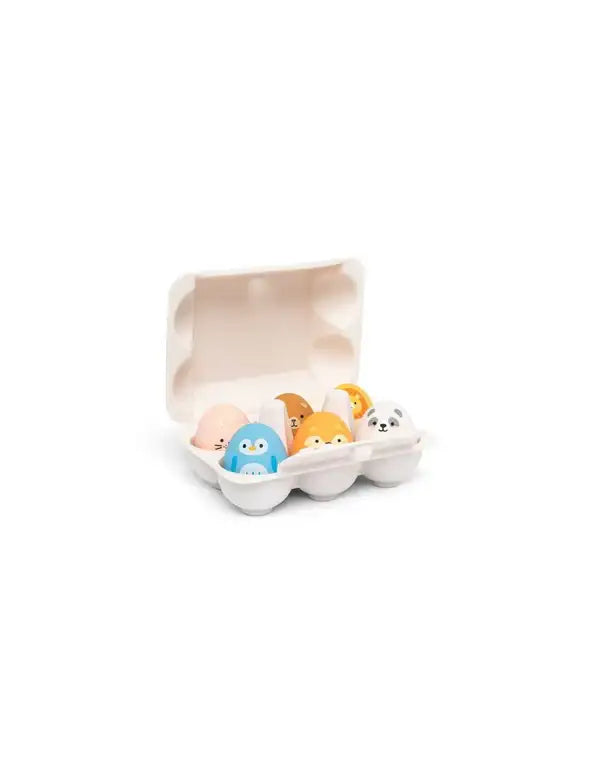 Little L - Egg Rattles Full Color - 6 Ei Rassel mit Tiergesicht