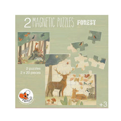 Magnetisches Puzzle-Buch Wald, mit 2 Puzzeln