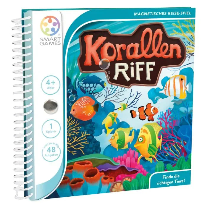 Magnetisches Reisespiel Korallenriff mit bunten Fischen und Korallen, Smart Games, kunstundspiel