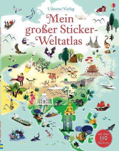 Mein großer Sticker-Weltatlas Usborne Verlag