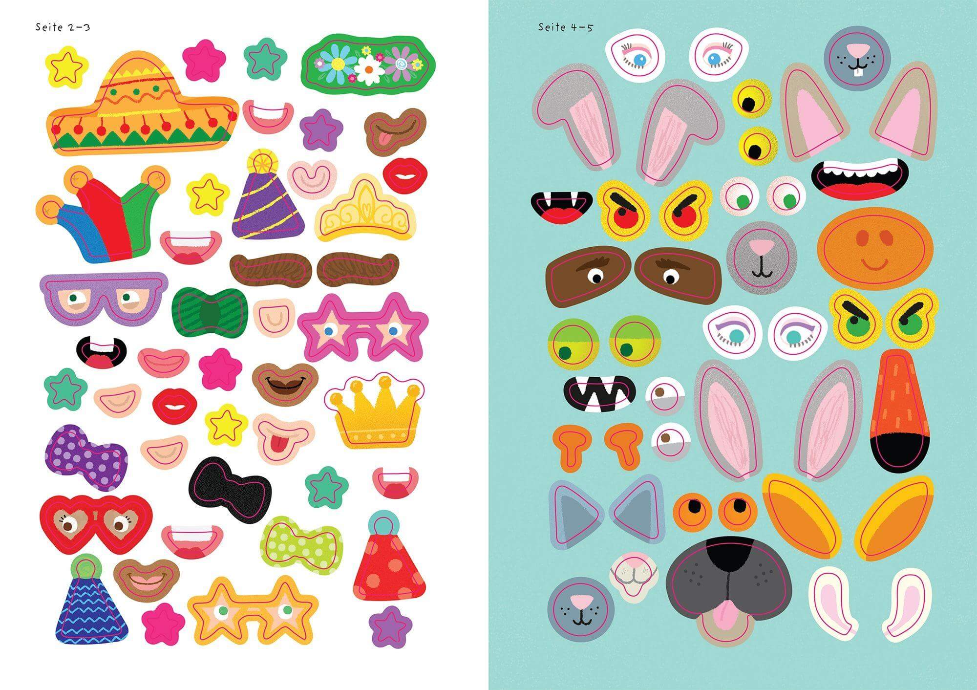 Mein Immer-wieder-Stickerbuch - Lustige Gesichter Usborne Verlag