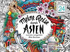 Meine Reise durch Asien - ausmalen und genießen - 24 Postkarten Bastei Lübbe Verlag