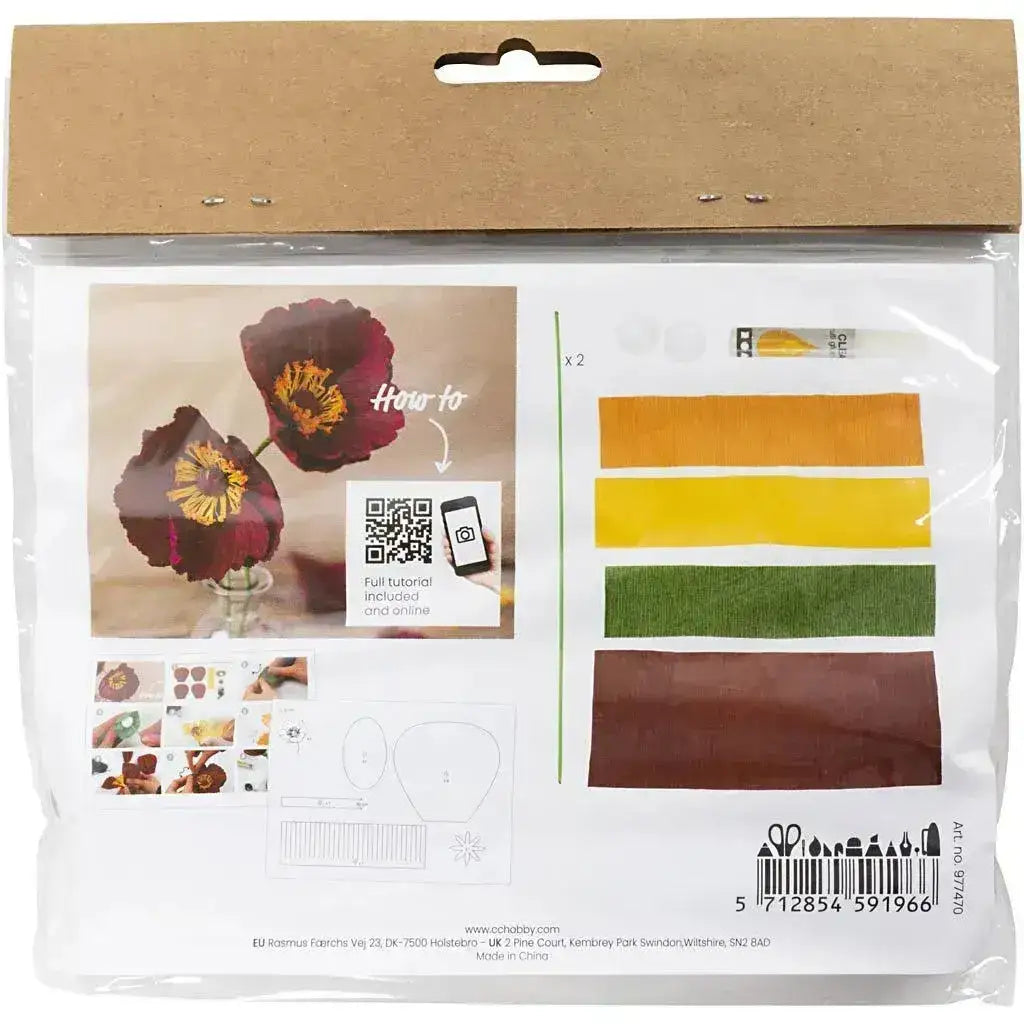 Mini Kreativ Set Krepppapier Mohn - 977470 Creativ Company