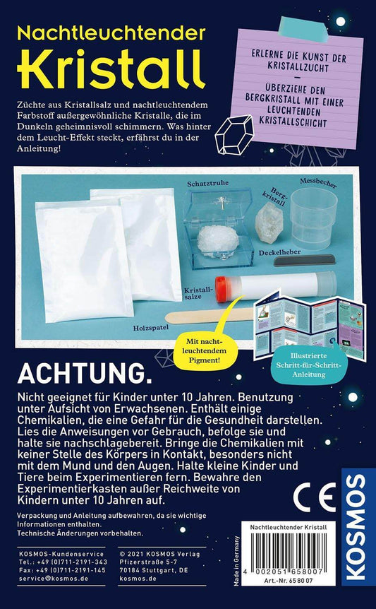 Mitbring Experiment: Nachtleuchtender Kristall Kosmos Spieleverlag