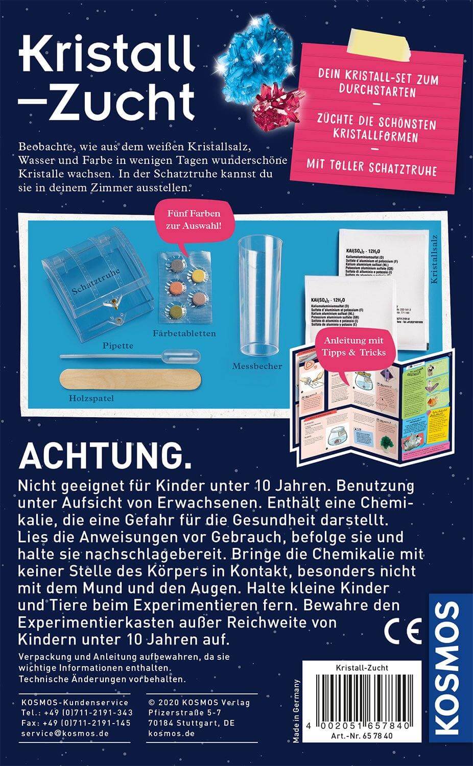 Mitbringexperiment Kristallzucht Kosmos Spieleverlag