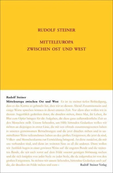 Mitteleuropa zwischen Ost und West - 9783727417436 Rudolf Steiner Verlag