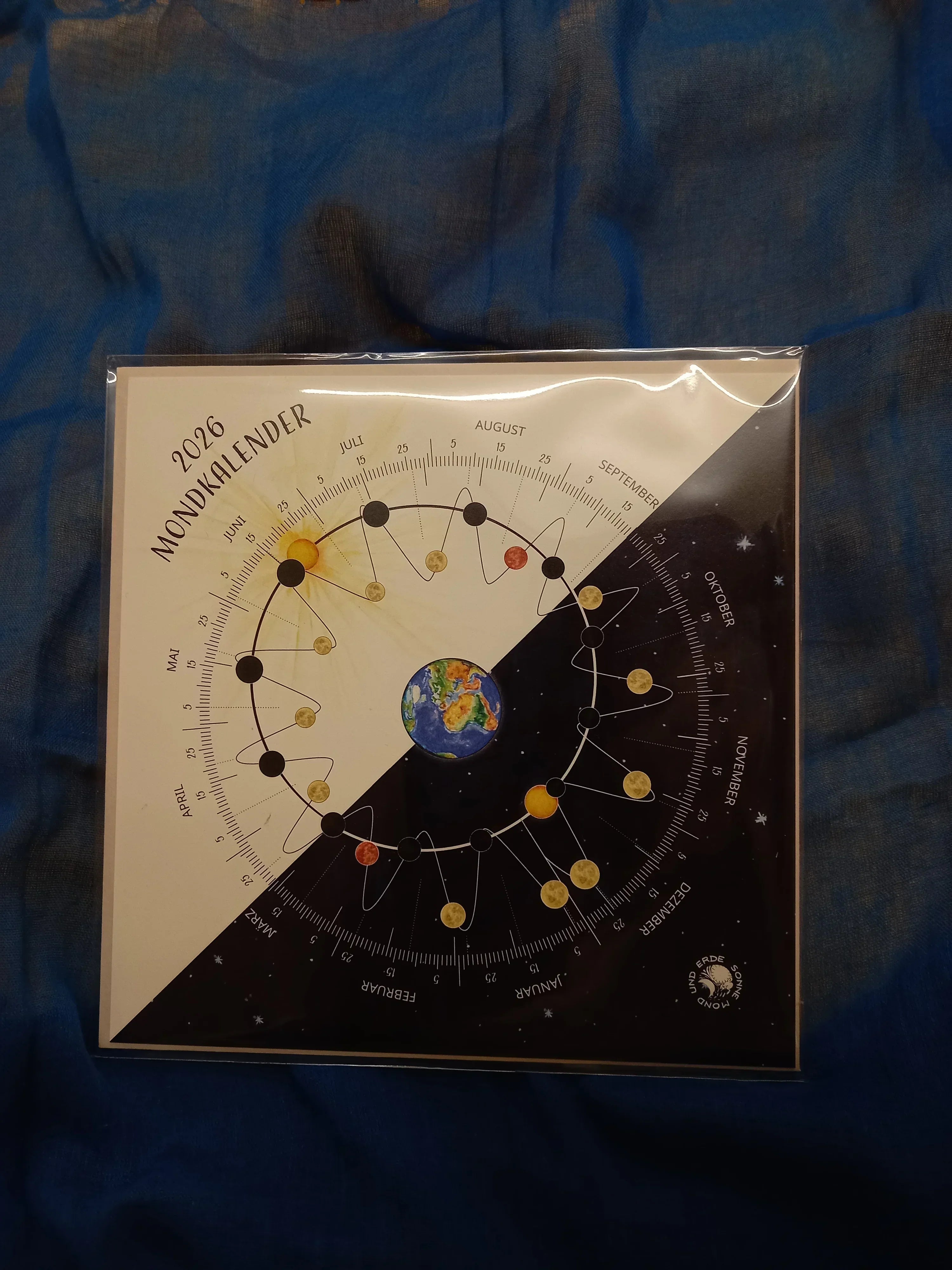 Mondkalender 2026 - quadr. Postkarte - 91414663 Sonne Mond und Erde Verlag