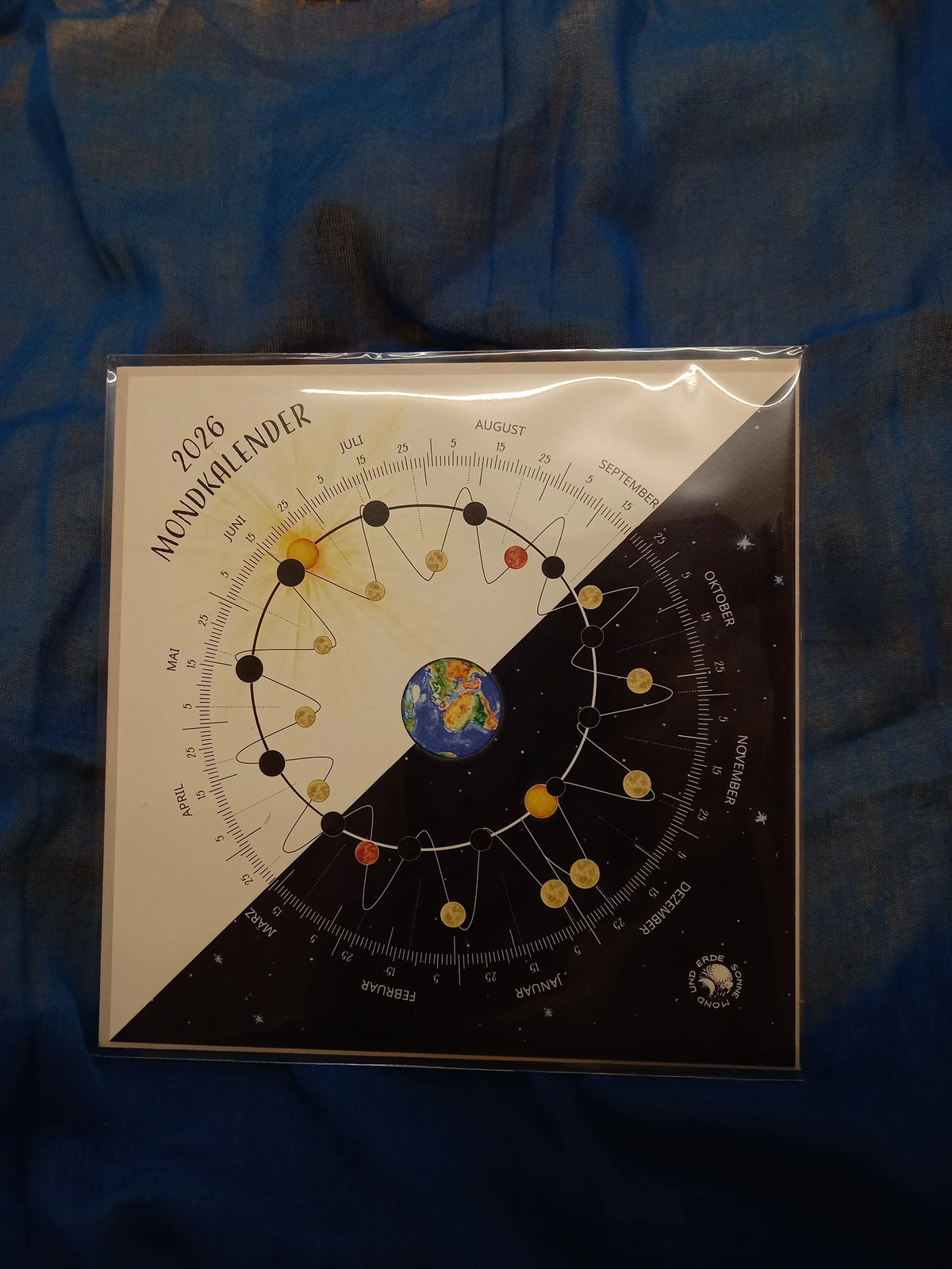 Mondkalender 2026 - quadr. Postkarte - 91414663 Sonne Mond und Erde Verlag