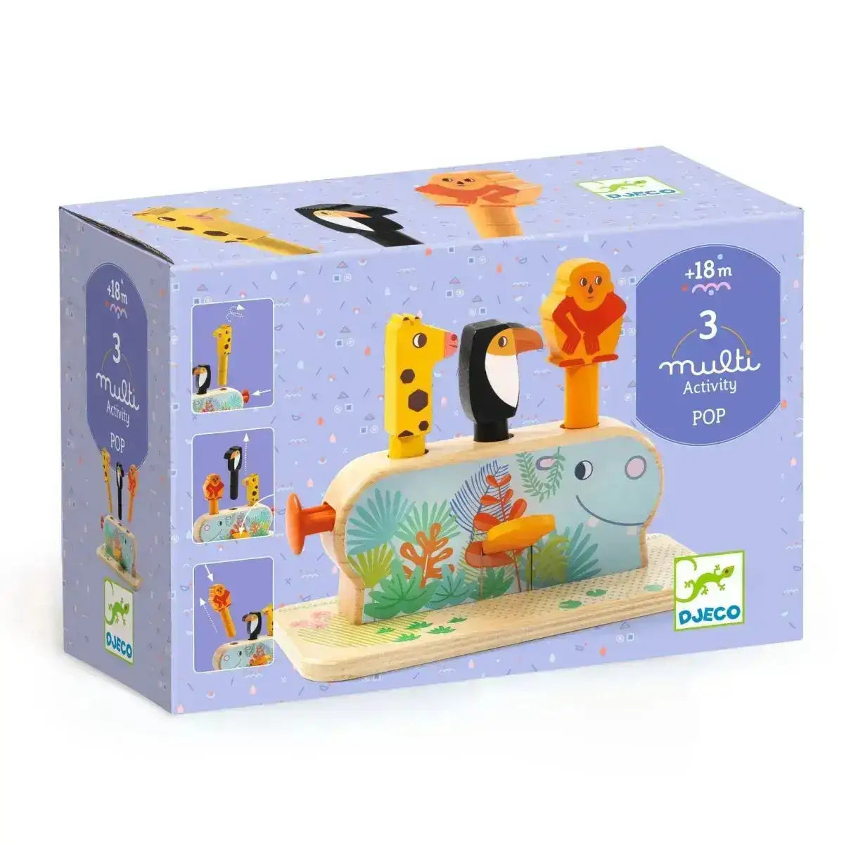 Multi Pop Holzspielzeug - Motorikspielzeug für Kleinkinder ab 18 Monate - DJ06291 Djeco