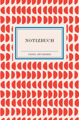 Notizbuch klein - "Korallenrote Halbkreise, retro"