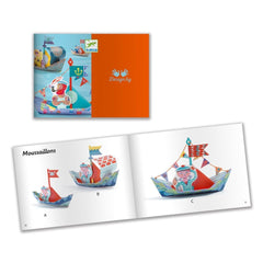 Origami Schiffe auf dem Wasser - www. kunstundspiel .de 08779