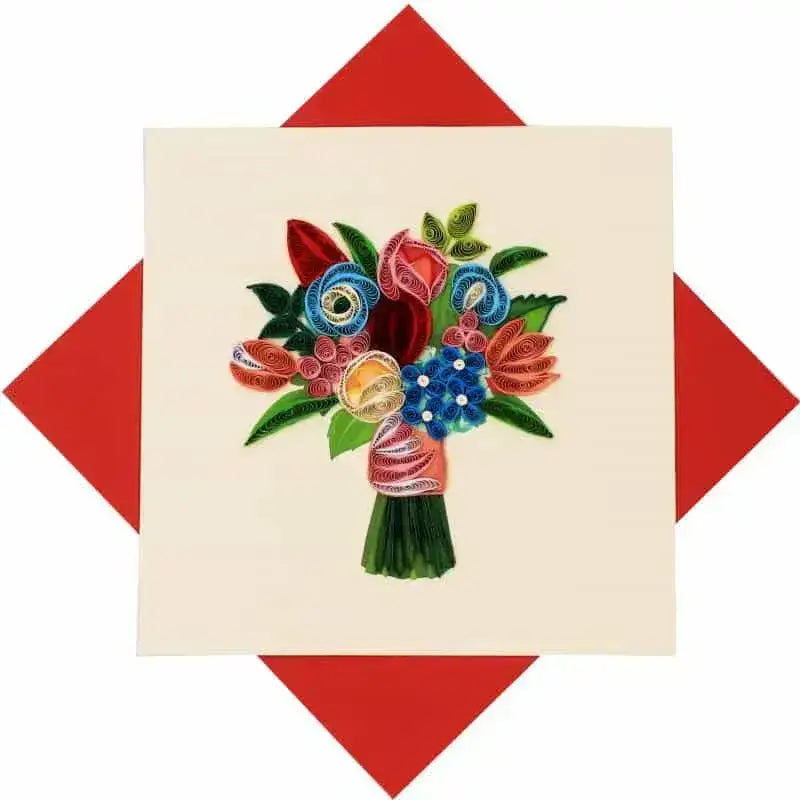 Origamo Karte - Bunter Blumenstrauss - PQ049 Paladise