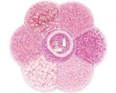 Perlen Blume Pink - www. kunstundspiel .de 61631014