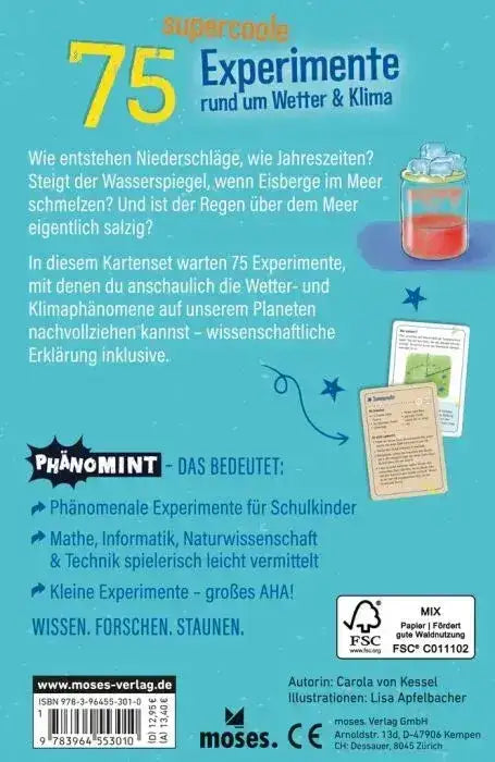 PhänoMINT – 75 supercoole Experimente rund um Wetter & Klima - 053010 Moses