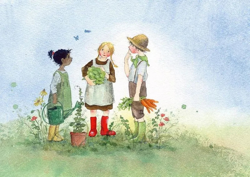Postkartenbuch 'Gartenkinder' - 9783825154141 Urachhaus