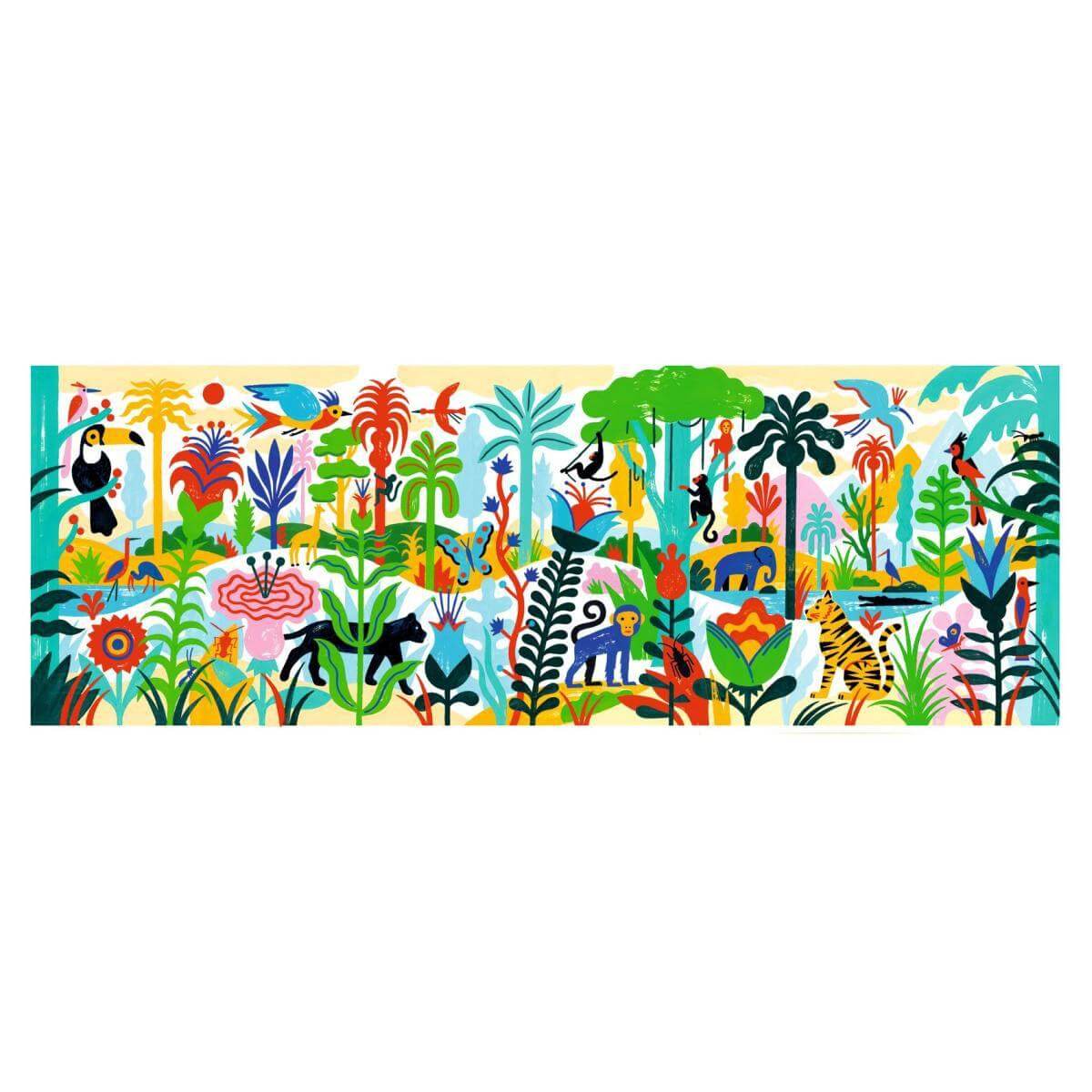 Puzzle 100 Teile - Gallerie Dschungel Djeco