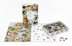Puzzle 1000 Teile - In 50 Vögeln um die Welt - 9783962443818 Laurence King Spiele