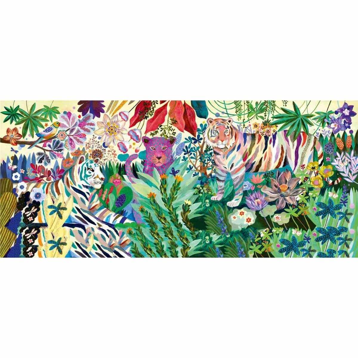 Puzzle 1000 Teile - Regenbogen Tiger Djeco