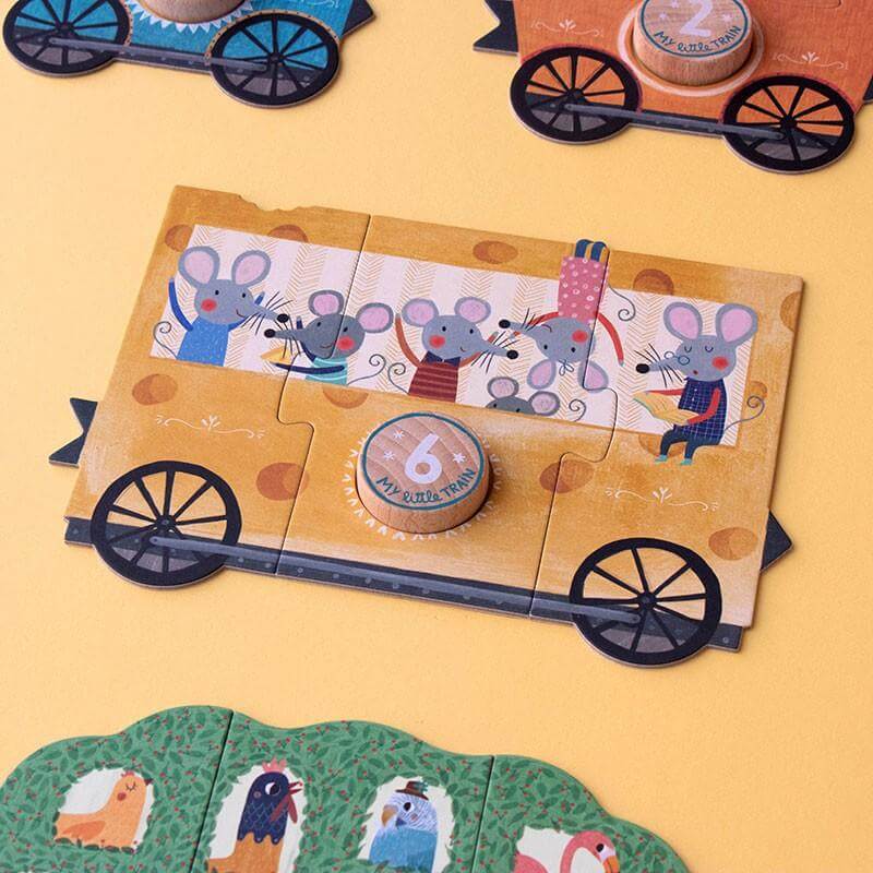 Puzzle 10x3 Teile - My Little Train - 2m lang Londji