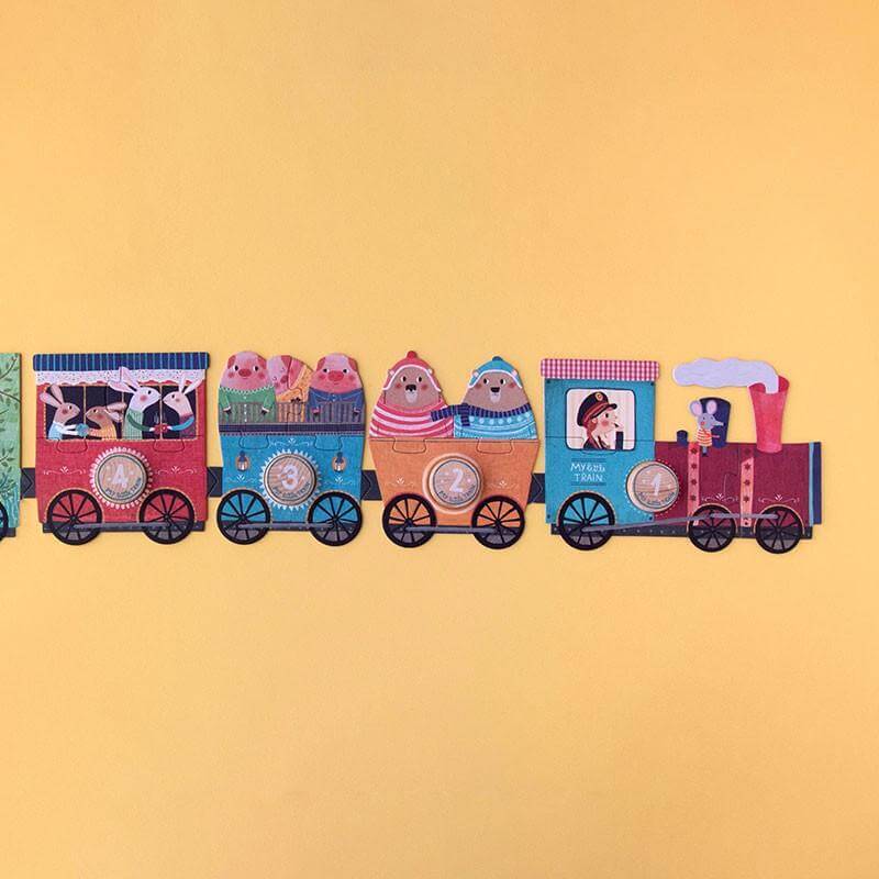 Puzzle 10x3 Teile - My Little Train - 2m lang Londji