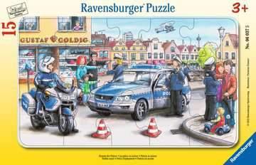 Puzzle 15 Teile Einsatz der Polizei - www. kunstundspiel .de 060375