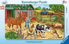 Puzzle 15 Teile Glückliches Bauernhofleben - www. kunstundspiel .de 66603