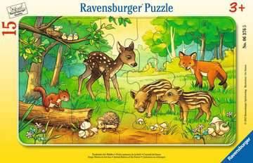 Puzzle 15 Teile Tierkinder des Waldes - www. kunstundspiel .de 06376 5