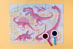 Puzzle 200 Teile - Entdecke Dinosaurier (+Magische Lupe) - www. kunstundspiel .de PZ393U