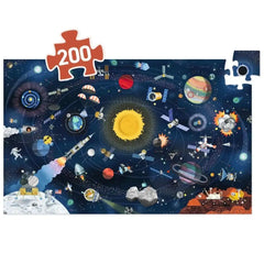 200-teiliges Weltraum-Puzzle mit Planeten, Raketen und Astronauten für Kinder