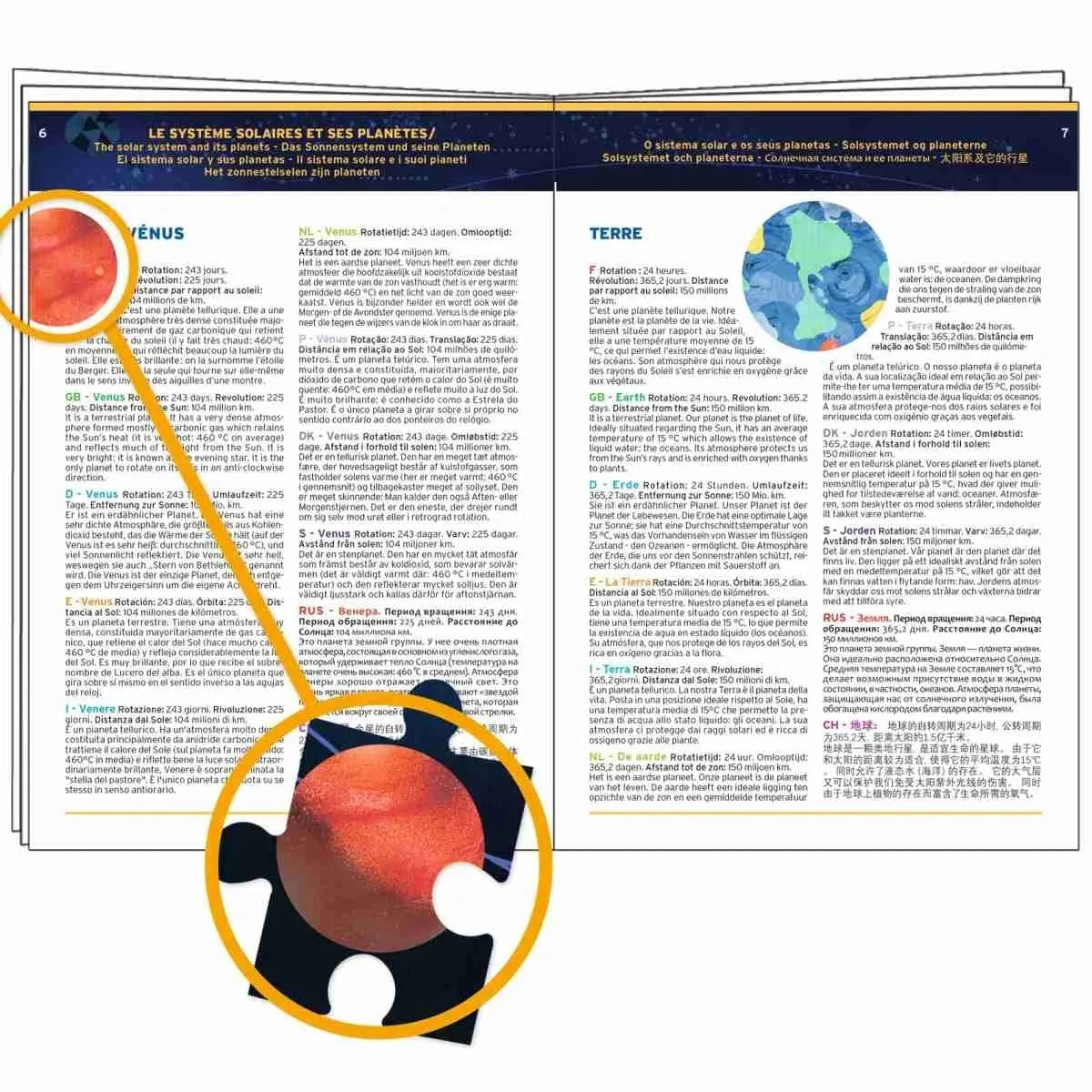 Bildungsspielzeug: Planeten-Puzzle mit Infos zum Sonnensystem für Kinder, ideal für Lernen & Spielen