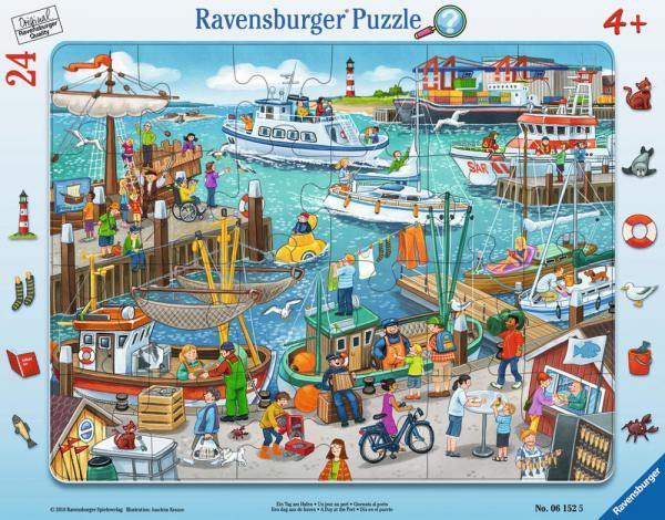 Puzzle 24 Teile Ein Tag am Hafen - www. kunstundspiel .de 061525