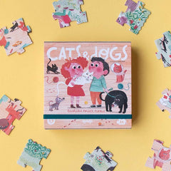 Puzzle 24 Teile - Pocket Cats & Dogs - doppelseitig bedruckt Londji