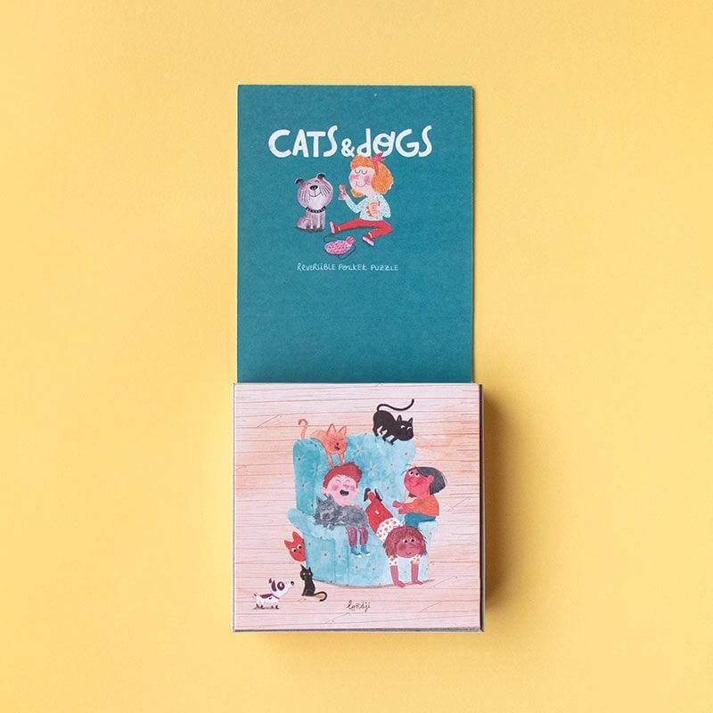 Puzzle 24 Teile - Pocket Cats & Dogs - doppelseitig bedruckt Londji