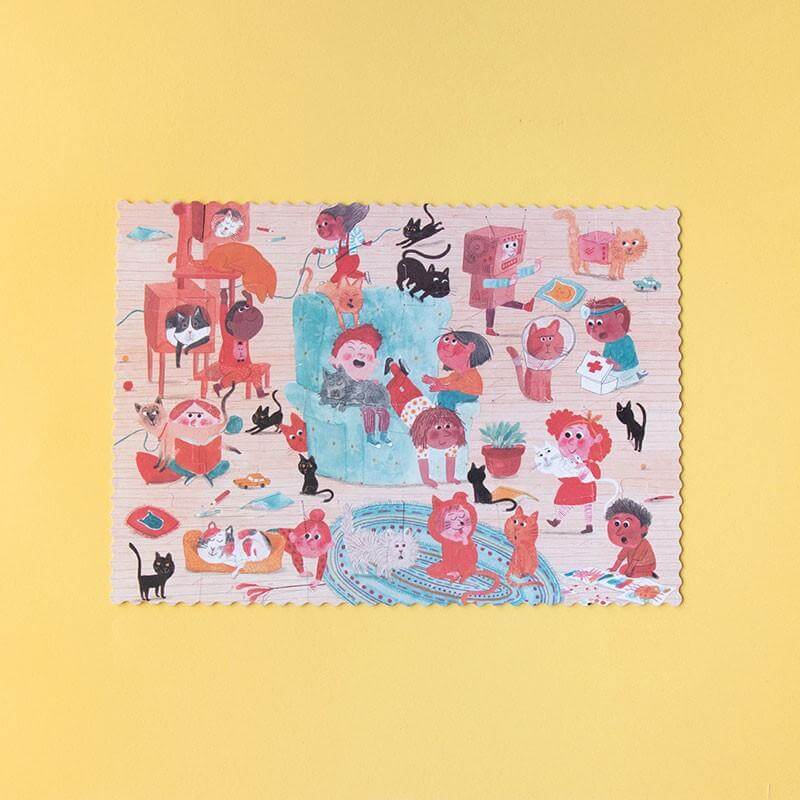 Puzzle 24 Teile - Pocket Cats & Dogs - doppelseitig bedruckt Londji