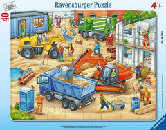 Puzzle 40 Teile Große Baustellenfahrzeuge - www. kunstundspiel .de 061204