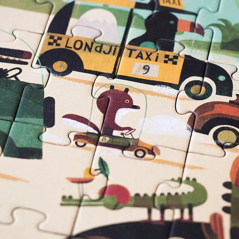 Puzzle 50 Teile Giraffen Vroom vroom - PZ66U Londji