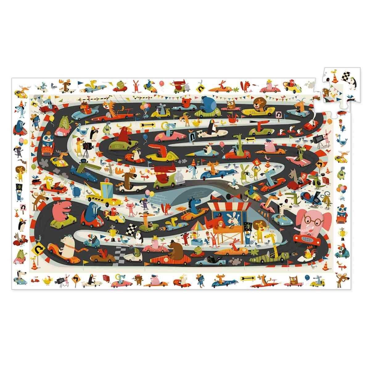 Puzzle 54 Teile - Auto Rally Djeco