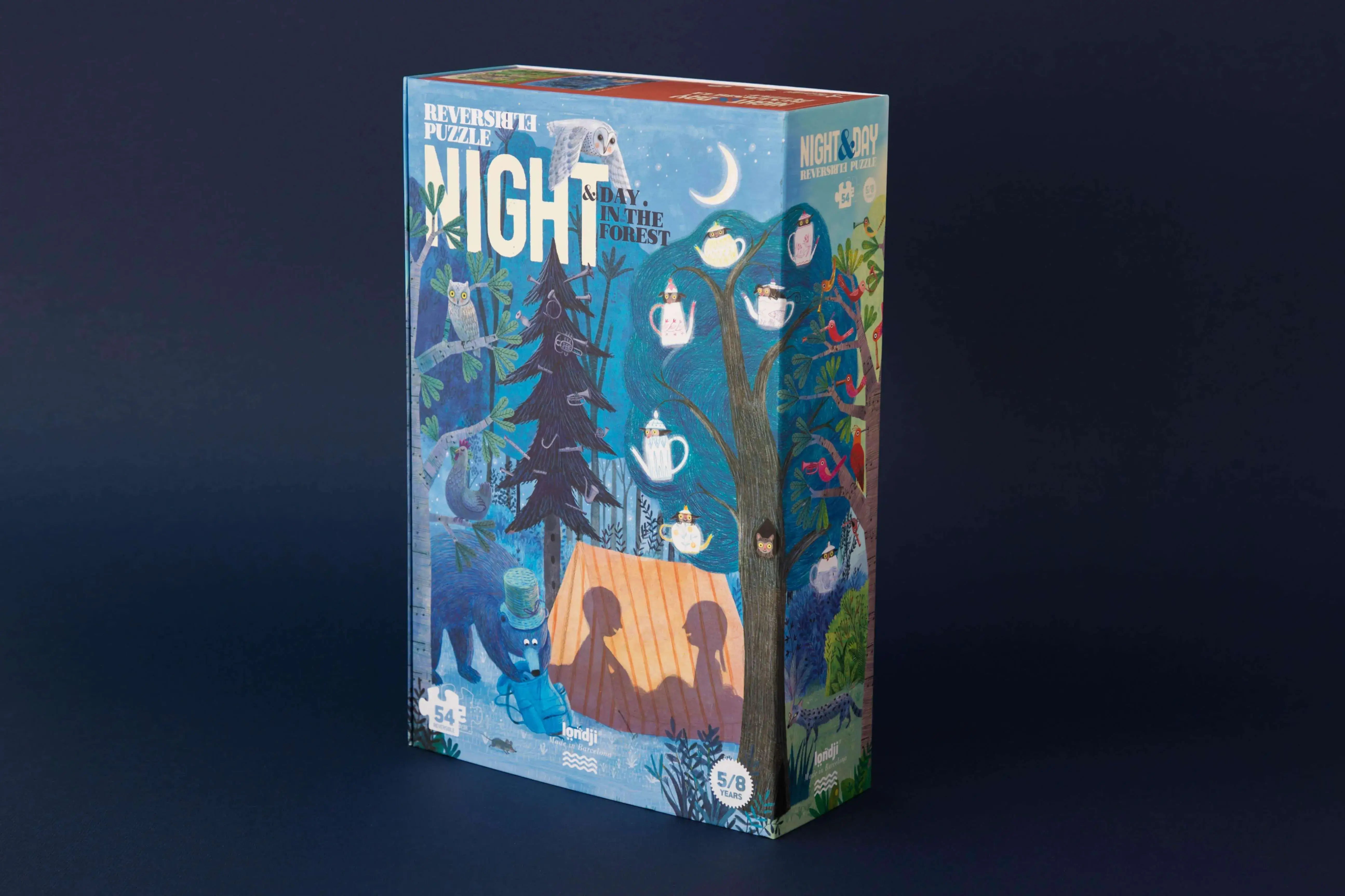 Puzzle 54 Teile - Tag & Nacht - doppelseitig Londji