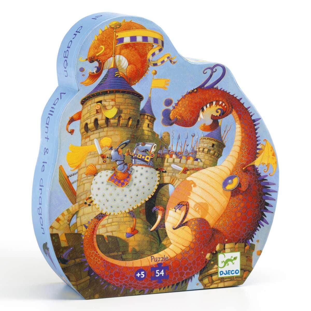 Puzzle 54 Teile - Vaillant und der Drache Djeco