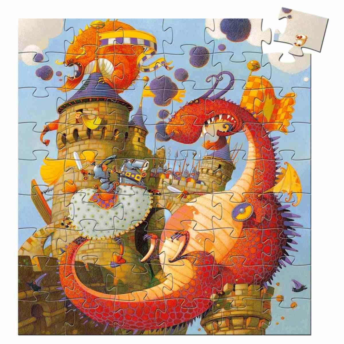 Puzzle 54 Teile - Vaillant und der Drache Djeco