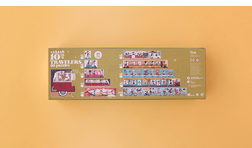Puzzle 55 Teile - Tiere auf Reisen Londji
