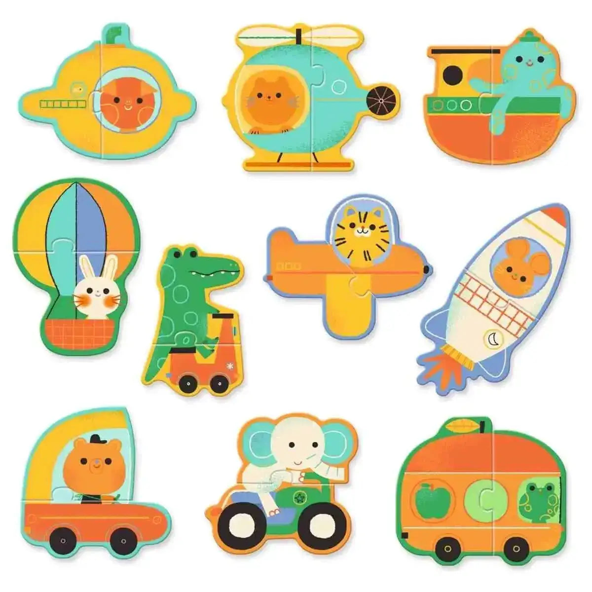 Puzzle Duo Fahrzeuge - DJ08270 Djeco
