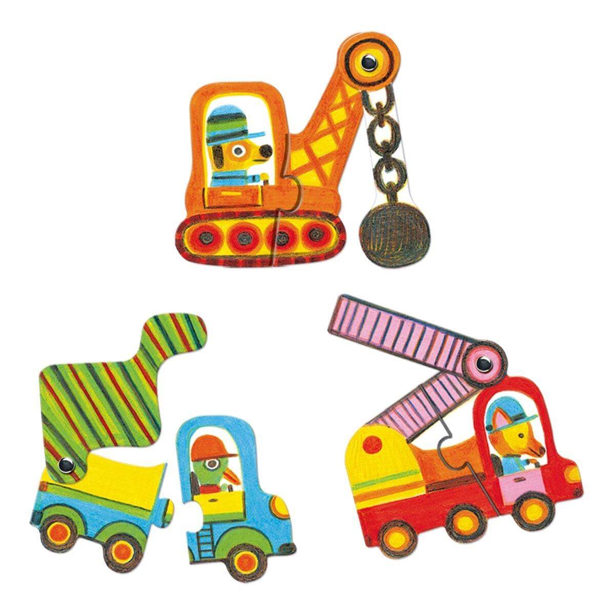 Puzzle Duo Fahrzeuge Djeco