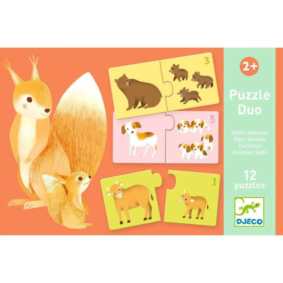 Puzzle Duo Tierbabys Djeco
