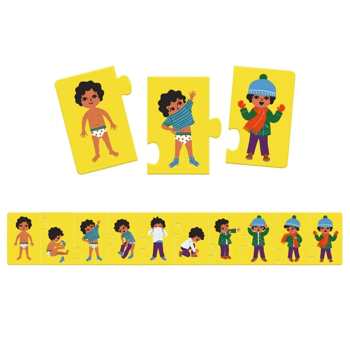 Puzzle Lernspiel Anziehen 10 Teile - dj08188 Djeco
