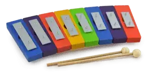 Regenbogenglockenspiel (pentatonisch 8 Töne D3 - G4) Decor