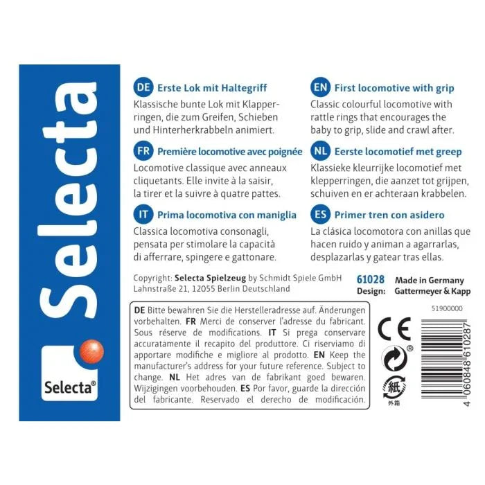 Rolina, Lok-Greifling mit Haltegriff aus Holz, 8,5 cm - Selecta